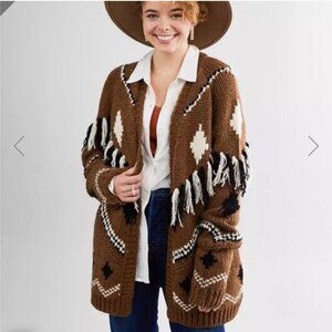 Gilded Intent Western Fringe Cardigan Size XS